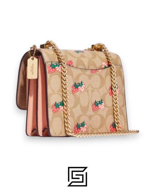 Bags,Leather,Women Mini Klare Crossbody In Signature Canvas With Strawberry Print CB594 Coach