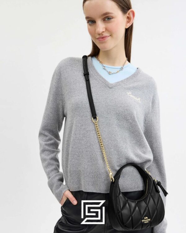 Bags,Leather,Women Carmen Mini Crossbody Bag With Quilting CY710 Black Coach