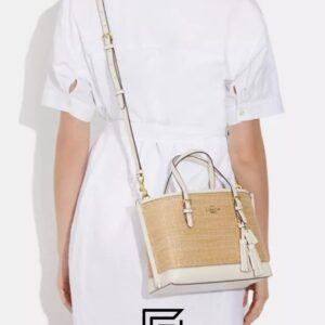 Coach- Mollie Tote 25 In Straw Gold/Chalk Multi CH210 - Image 4