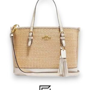 Coach- Mollie Tote 25 In Straw Gold/Chalk Multi CH210 - Image 1