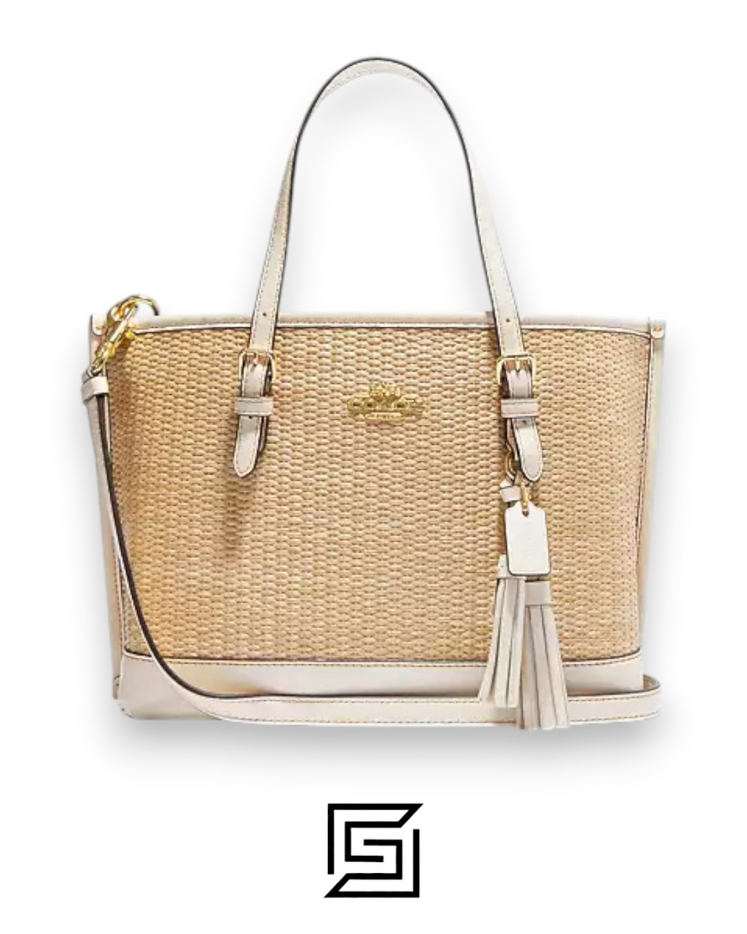 Coach- Mollie Tote 25 In Straw Gold/Chalk Multi CH210 - Image 1