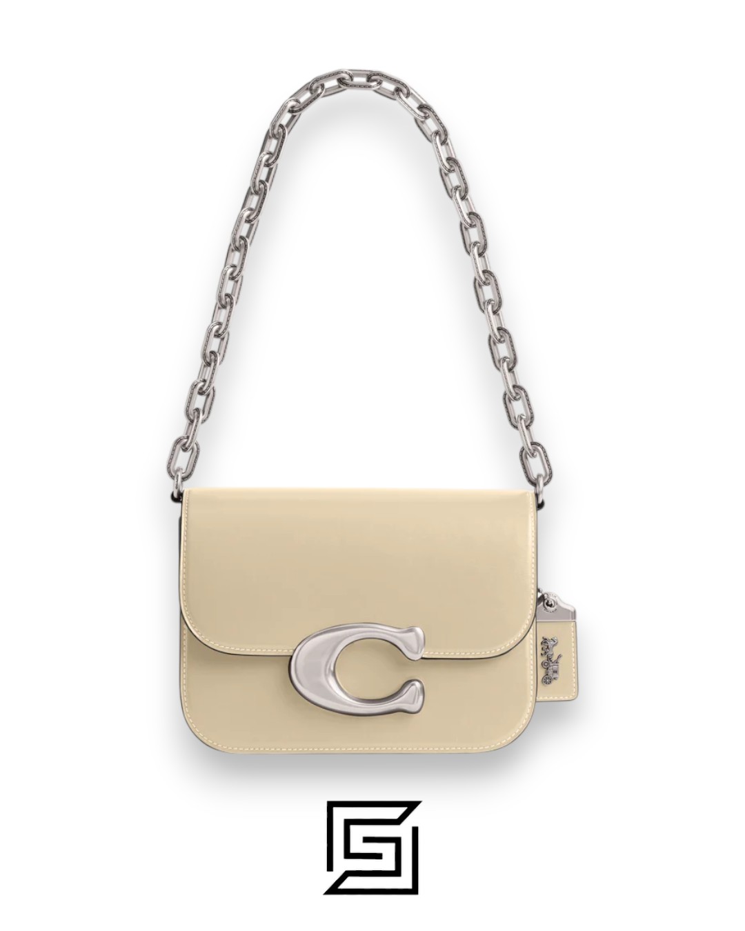 Leather,Women Idol Bag Style No.CM557 Cream Coach