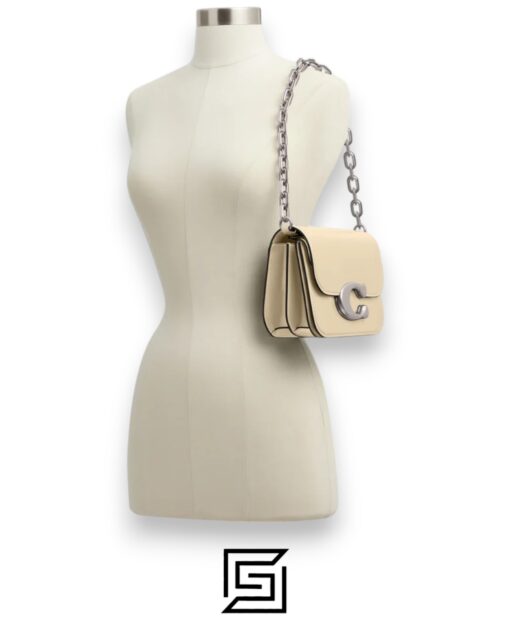 Leather,Women Idol Bag Style No.CM557 Cream Coach