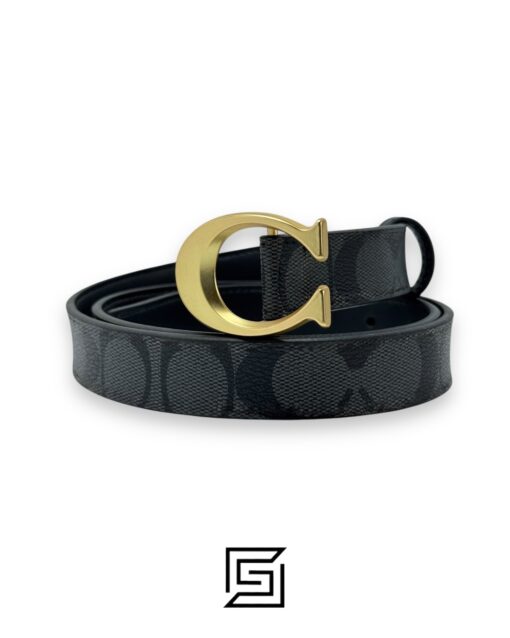 Signature Buckle Belt 38 Mm COLOR Grey C5715