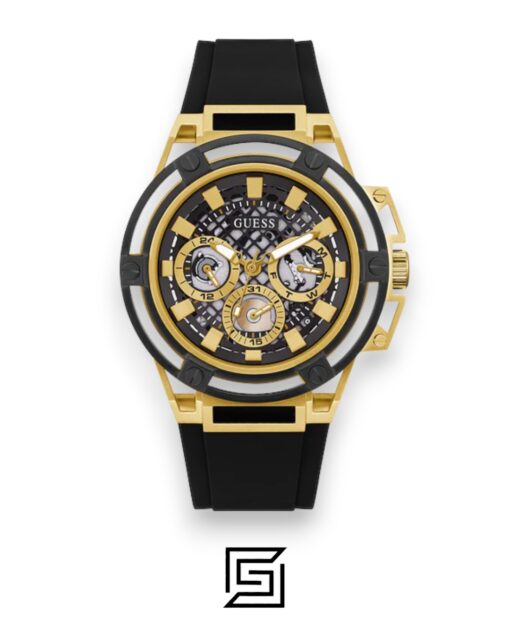GUESS MEN Gold X BLACK TOW TONE Analog Watch -GW0423G2