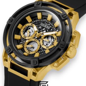 ⁦GUESS MEN Gold X BLACK TOW TONE Analog Watch -GW0423G2⁩ - الصورة ⁦5⁩
