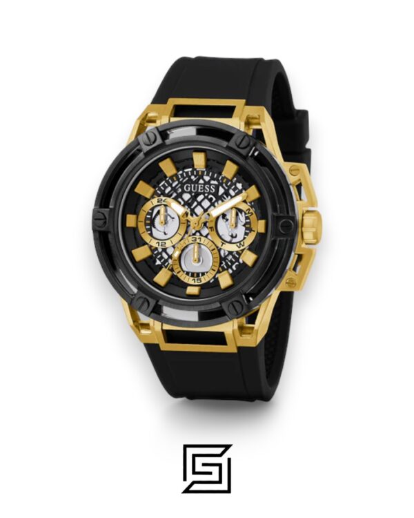 GUESS MEN Gold X BLACK TOW TONE Analog Watch -GW0423G2