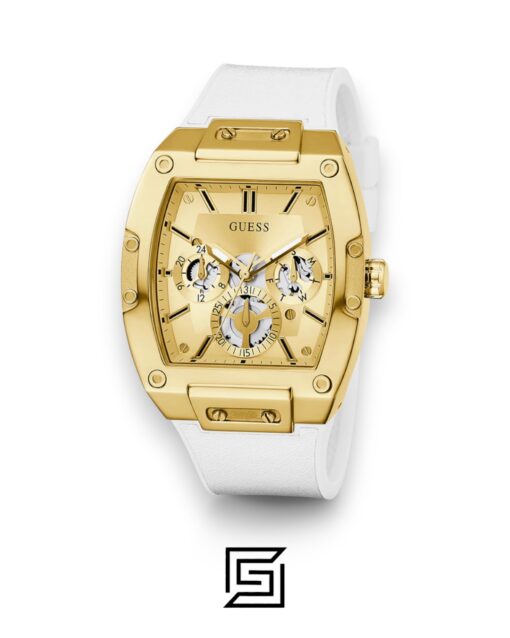 Alternative view of GUESS MEN Gold  TONE Analog WHITE BAND  Watch -GW0202G6