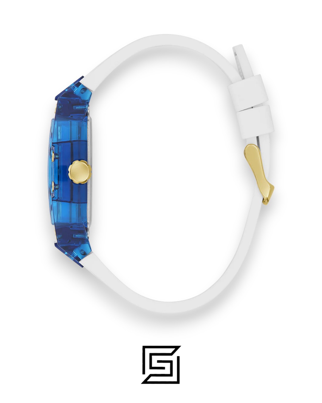 GUESS MEN BLUE Tone Analog RABERR WHITE BAND Watch - GW0499G6 - Image 3