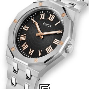 ⁦GUESS MEN SILVER Tone Analog Watch - GW0575G1⁩ - الصورة ⁦5⁩