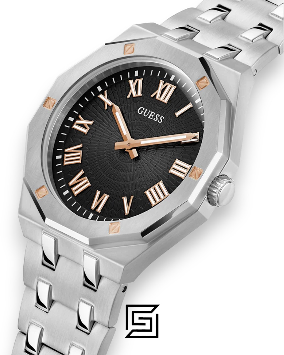 GUESS MEN SILVER Tone Analog Watch - GW0575G1 - Image 5