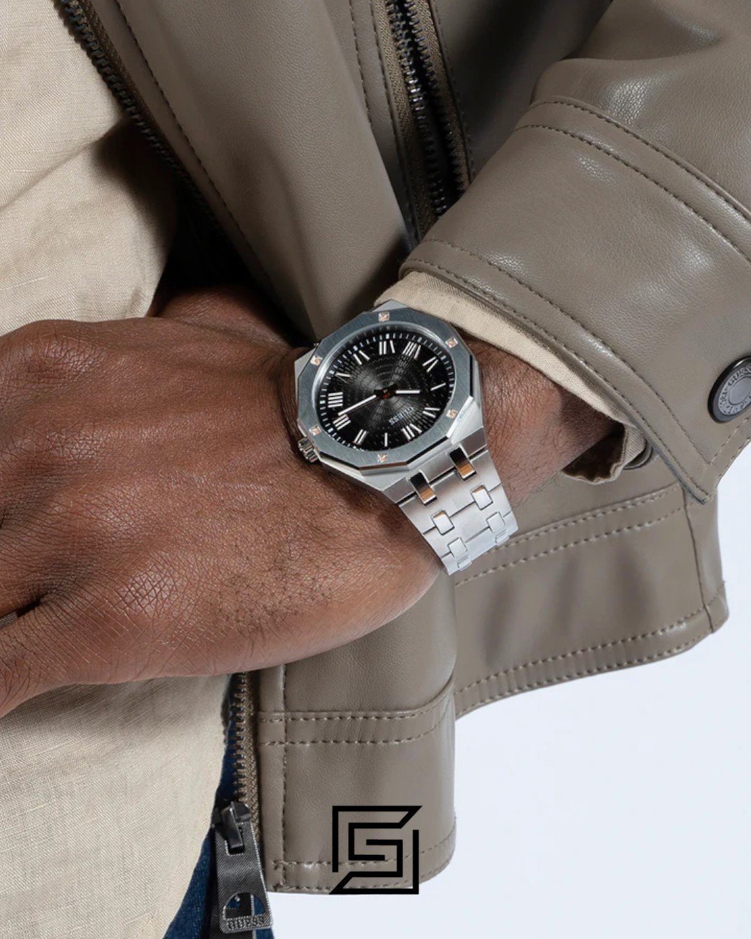 GUESS MEN SILVER Tone Analog Watch - GW0575G1 - Image 6