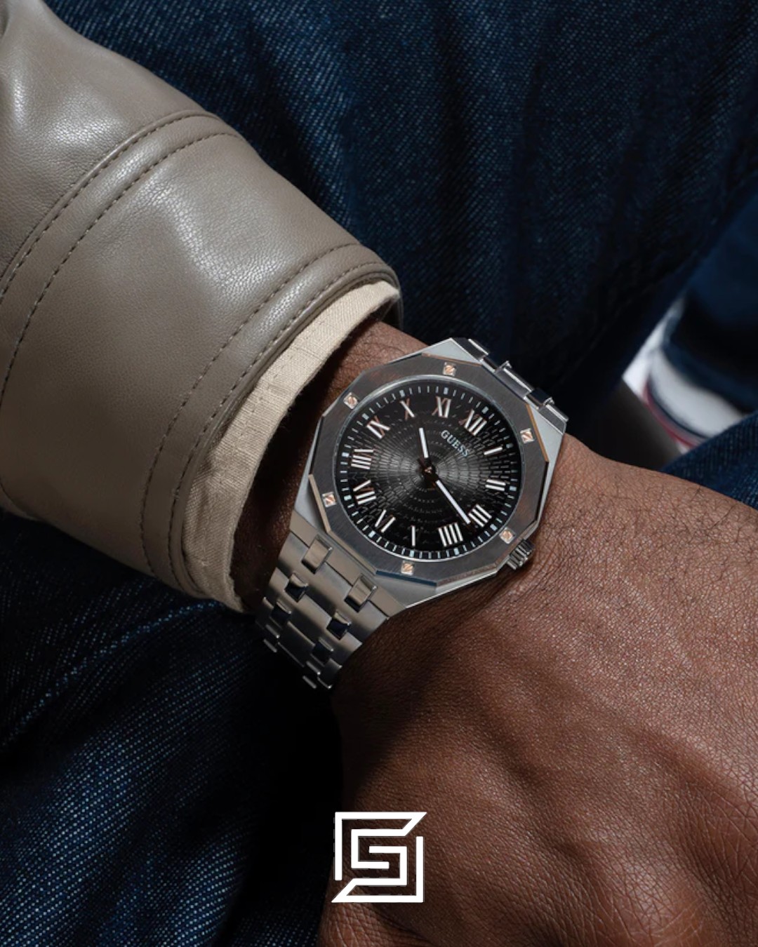 GUESS MEN SILVER Tone Analog Watch - GW0575G1 - Image 7