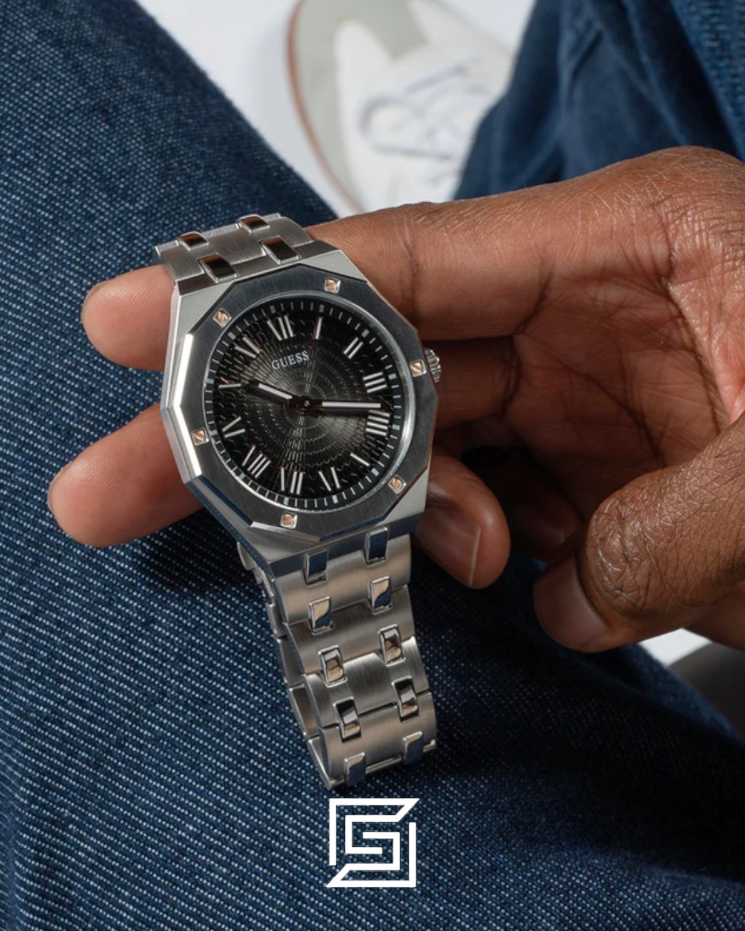 GUESS MEN SILVER Tone Analog Watch - GW0575G1 - Image 8