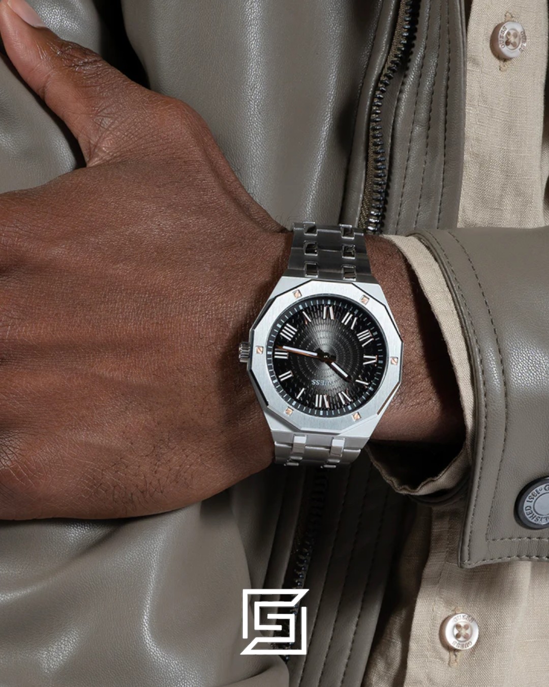 GUESS MEN SILVER Tone Analog Watch - GW0575G1 - Image 9