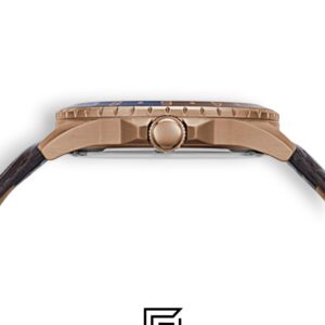 ⁦GUESS MEN ROSE GOLD TONE Analog BAND COLOR BROWN LEATHER WATCH GW0221G2⁩ - الصورة ⁦2⁩
