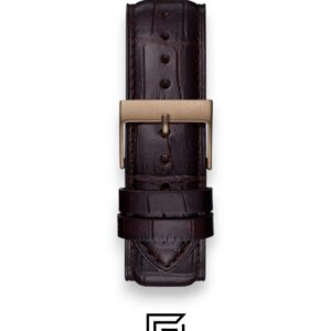 ⁦GUESS MEN ROSE GOLD TONE Analog BAND COLOR BROWN LEATHER WATCH GW0221G2⁩ - الصورة ⁦3⁩