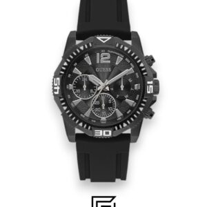 GUESS MEN BLACK Tone Analog Band Color	BLACK WATCH GW0211G3 - Image 1