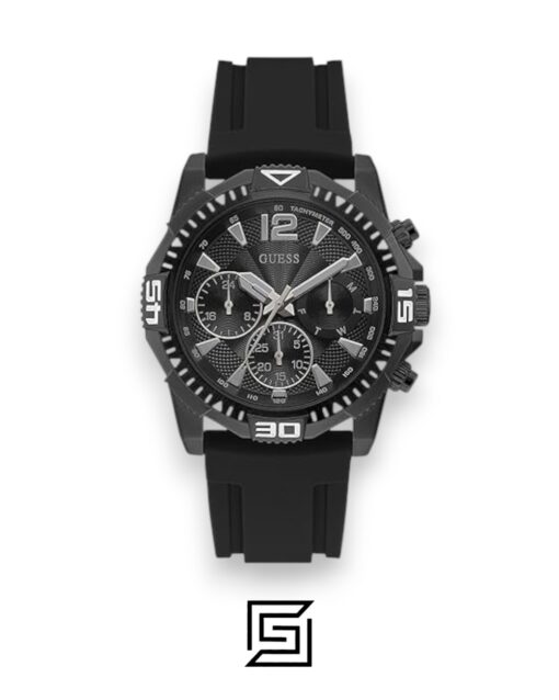 GUESS MEN BLACK Tone Analog Band Color	BLACK WATCH GW0211G3