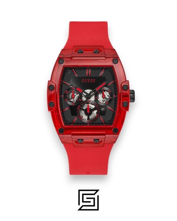 GUESS MEN RED Tone Analog Band Color RED WATCH GW0203G5