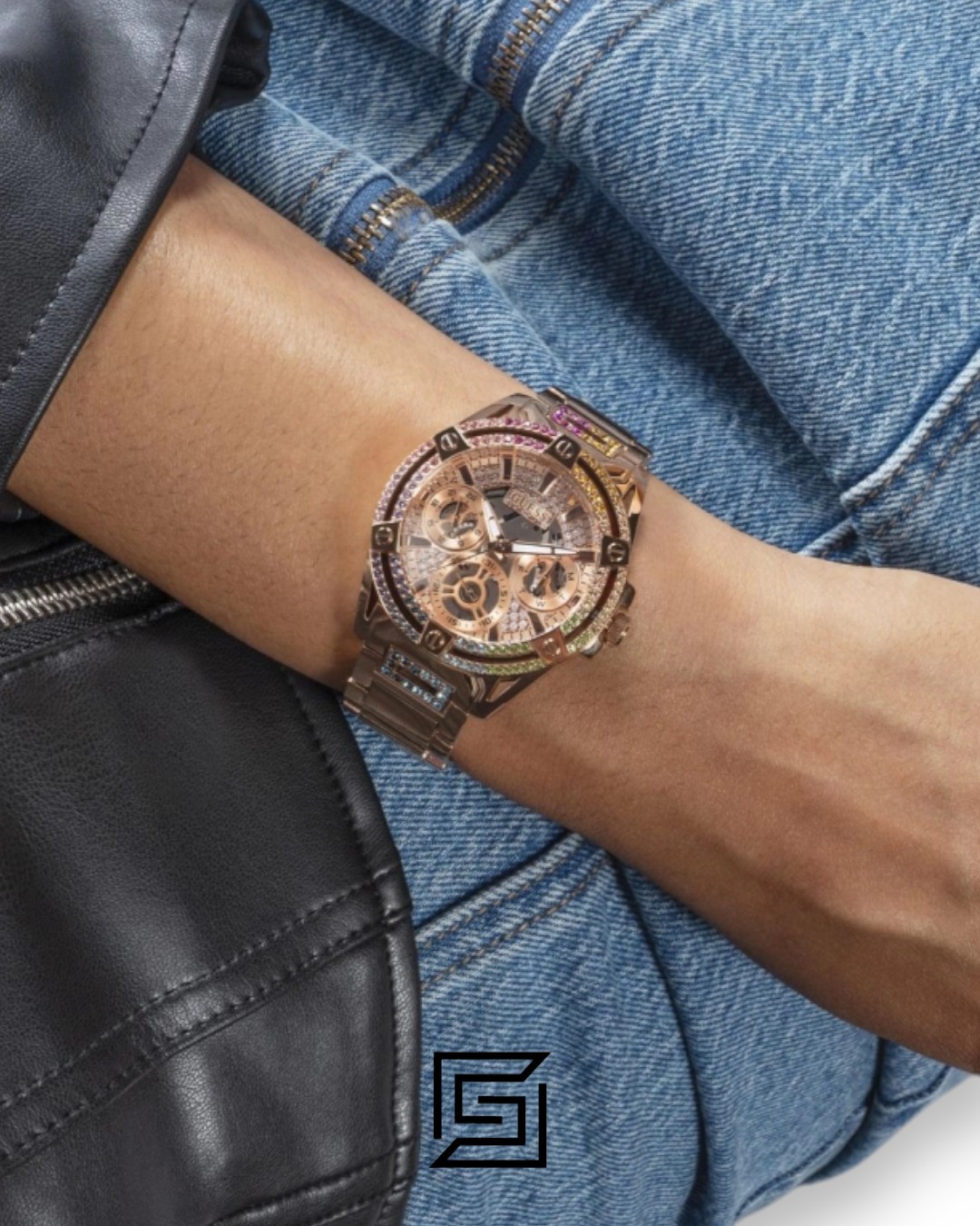 GUESS Ladies ROSE Gold Tone Analog Watch GW0464L5 - Image 6