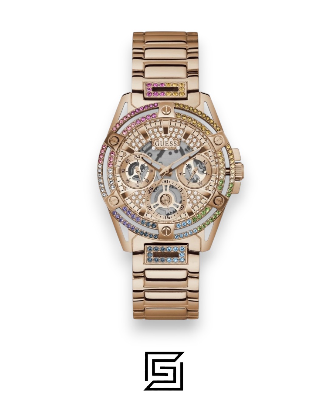 GUESS Ladies ROSE Gold Tone Analog Watch GW0464L5 - Image 1