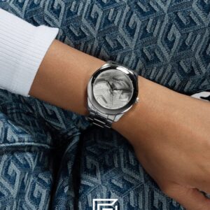 ⁦GUESS Ladies SILVER Tone Analog Watch GW0606L1⁩ - الصورة ⁦8⁩