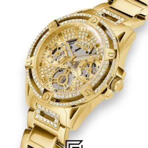 ⁦GUESS Ladies Gold Tone Analog Watch GW0464L2⁩ - الصورة ⁦5⁩