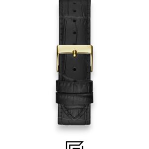 GUESS Ladies GOLD Tone Analog BAND Leather BLACK Watch GW0309L2 - Image 4