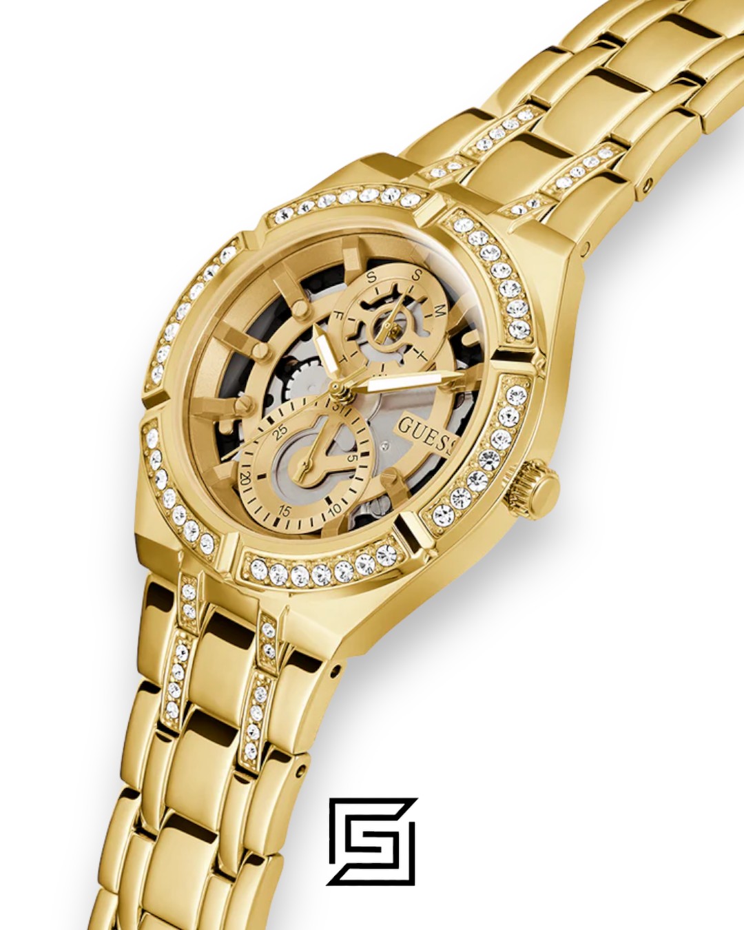 GUESS Ladies Gold Tone Analog Watch GW0604L2 - Image 5