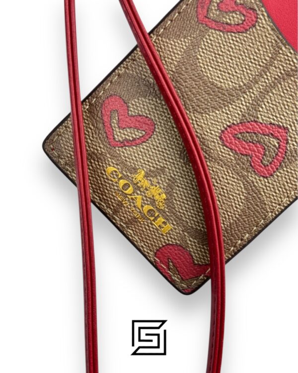 Id Lanyard In Signature Canvas With Cherry Print