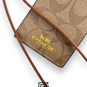 Id Lanyard In Signaure Canvas CZ285 BROWN With Metal Logo - Image 2
