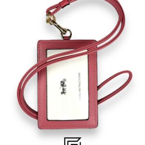 ID lanyard with garden plaid print C8685 Pink - Image 3