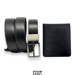 ⁦CK SET BELT AND WALLET CK LOGO MODEL 1⁩ - الصورة ⁦1⁩