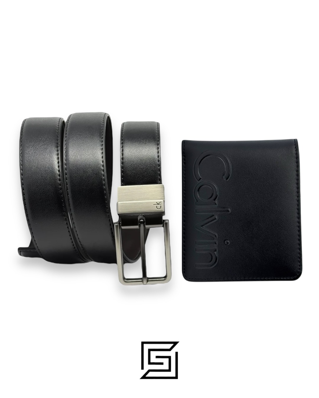 ⁦CK SET BELT AND WALLET CK LOGO MODEL 1⁩ - الصورة ⁦1⁩
