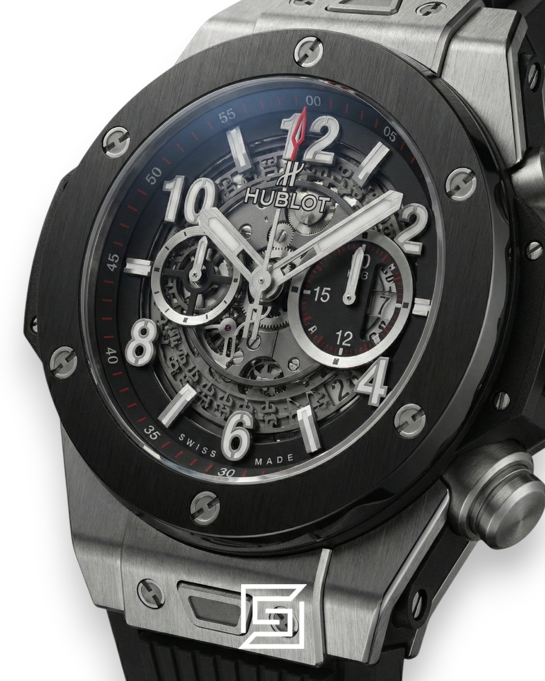⁦Hublot Big Bang 20 Years – Black & Silver Chronograph⁩ - الصورة ⁦2⁩