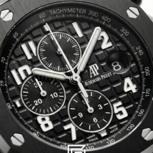 ⁦Audemars Piguet Royal Oak Offshore Black Numbers – Automatic – Rubber Strap⁩ - الصورة ⁦2⁩