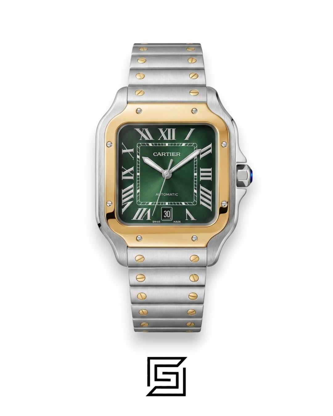 Cartier Santos Green Two-Tone