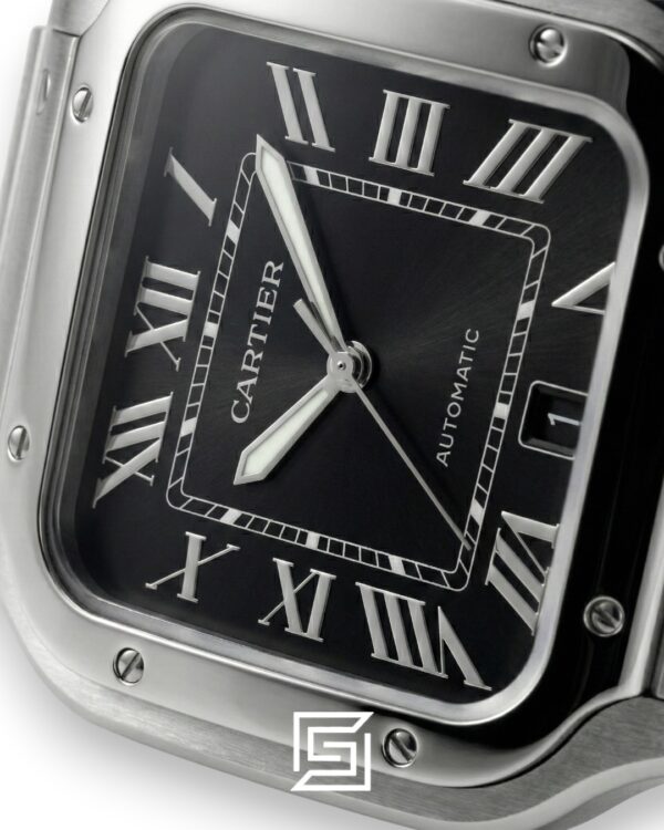 Cartier Santos 3241983 Automatic Black Roman Dial Stainless Steel - 47mm