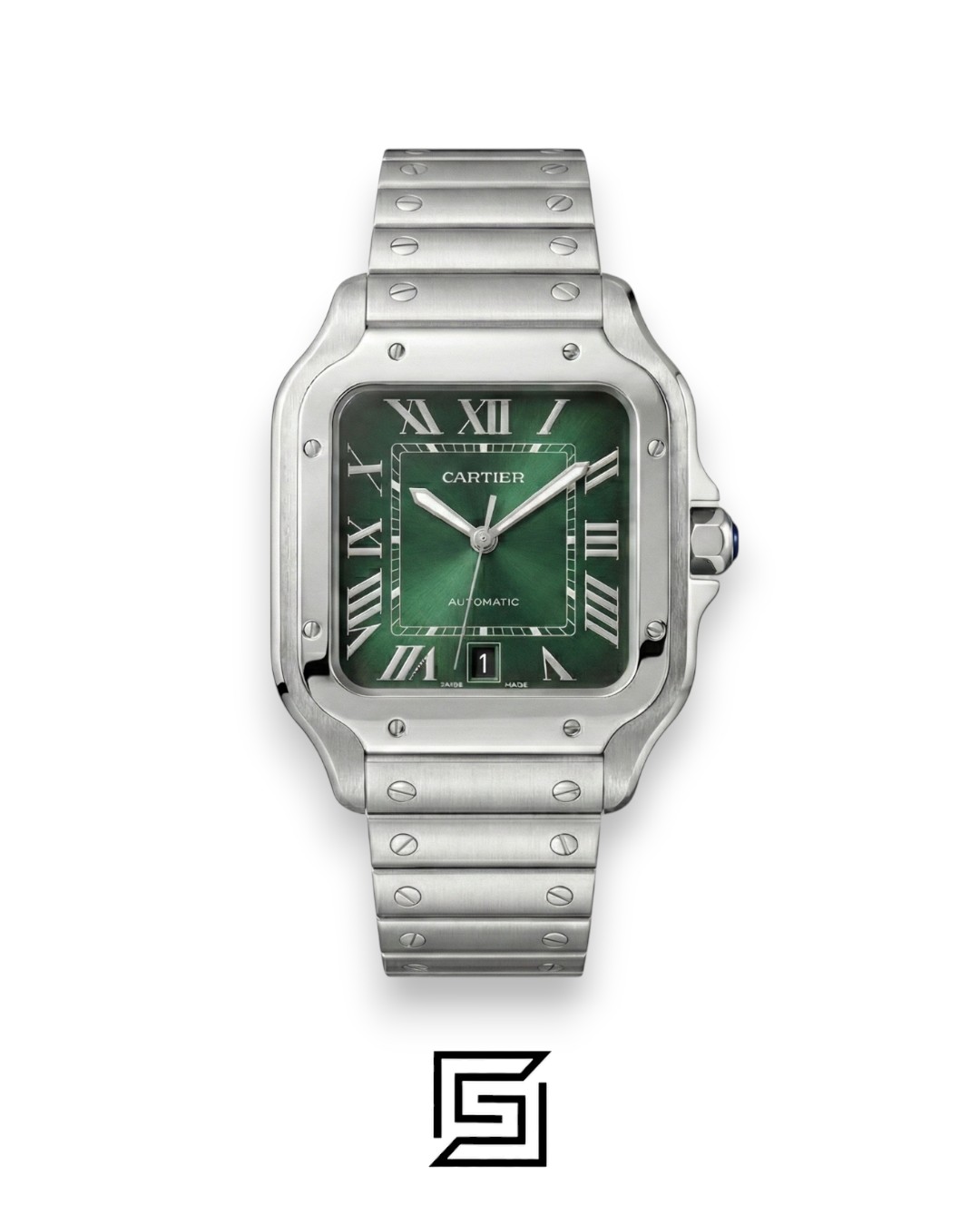 Cartier Santos Green Steel