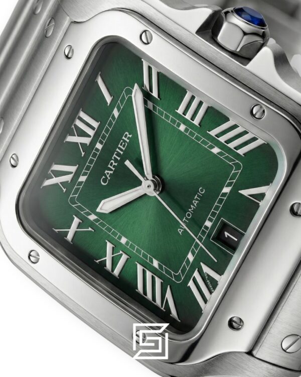 Cartier Santos 3241983 Automatic Green Roman Dial Stainless Steel - 47mm