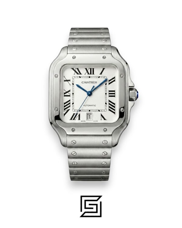Cartier Santos White Steel