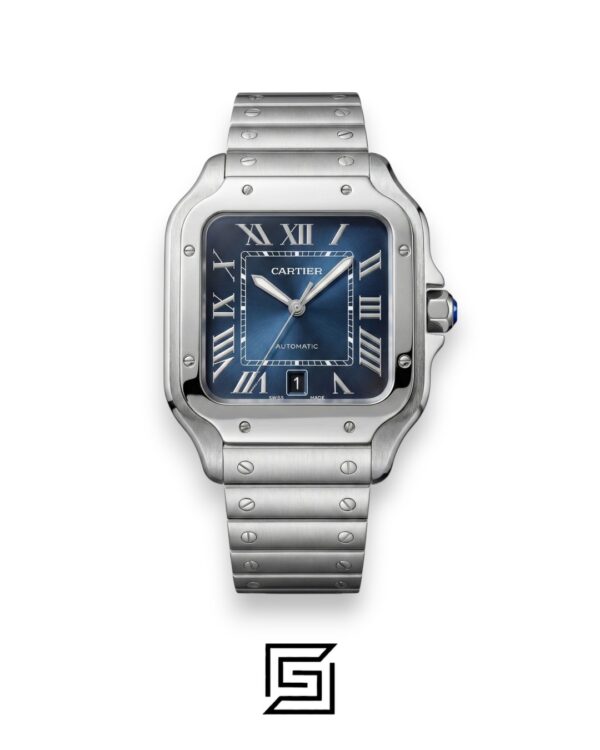 Cartier Santos Blue Roman