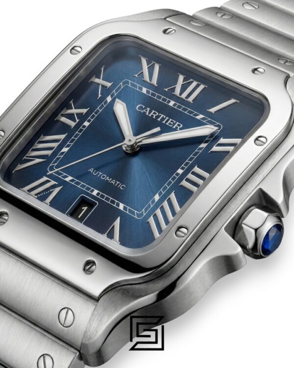 Cartier Santos 3241983 Automatic Blue Roman Dial Stainless Steel - 47mm