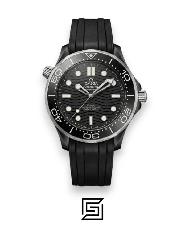 Omega Seamaster Diver Black Ceramic Rubber Strap