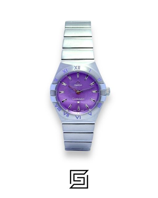 Omega Constellation Purple Dial Stainless Steel Watch