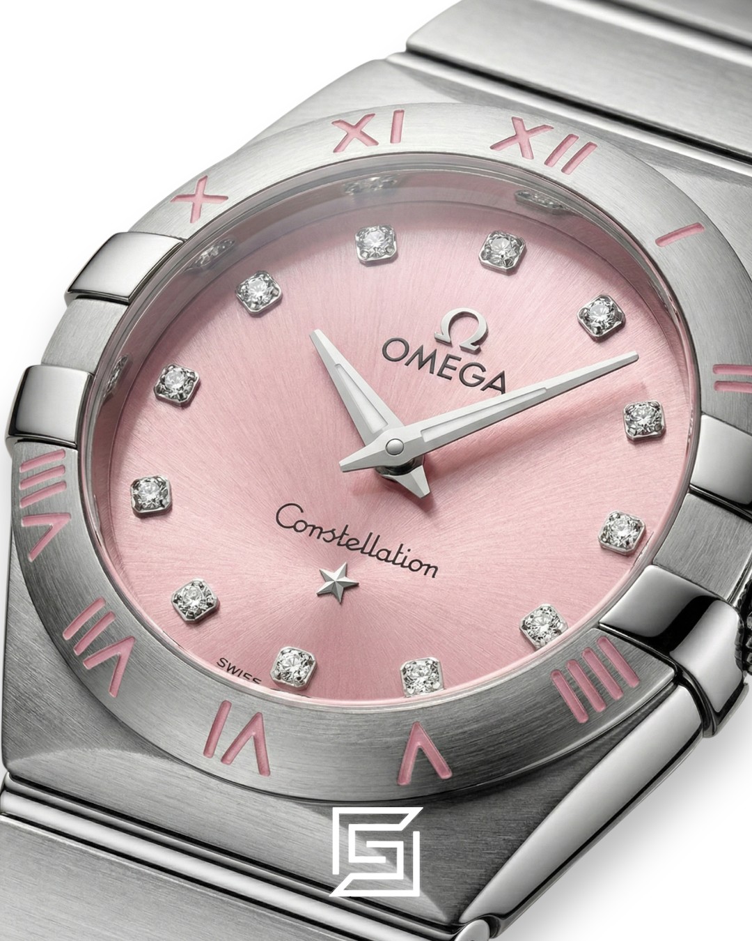 ⁦Omega Constellation Ladies 27mm – Pink Dial & Stainless Steel⁩ - الصورة ⁦2⁩