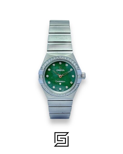 Omega Constellation Green Dial Diamond Bezel Ladies’ Watch
