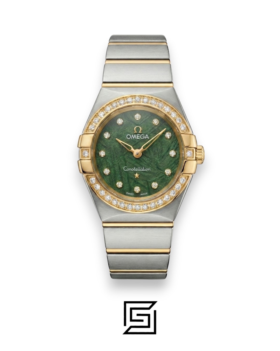 Omega Constellation Green Diamond Two-Tone