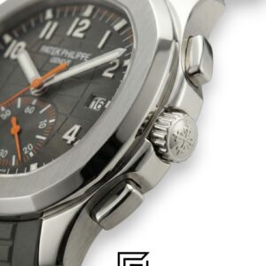 Patek Philippe Aquanaut Chronograph – Black Dial × Grey Rubber Strap – Japanese Automatic - Image 3